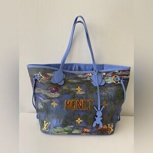 LOUIS VUITTON Neverfull MM  Masters  Jeff Koons Monet Handbag Bag